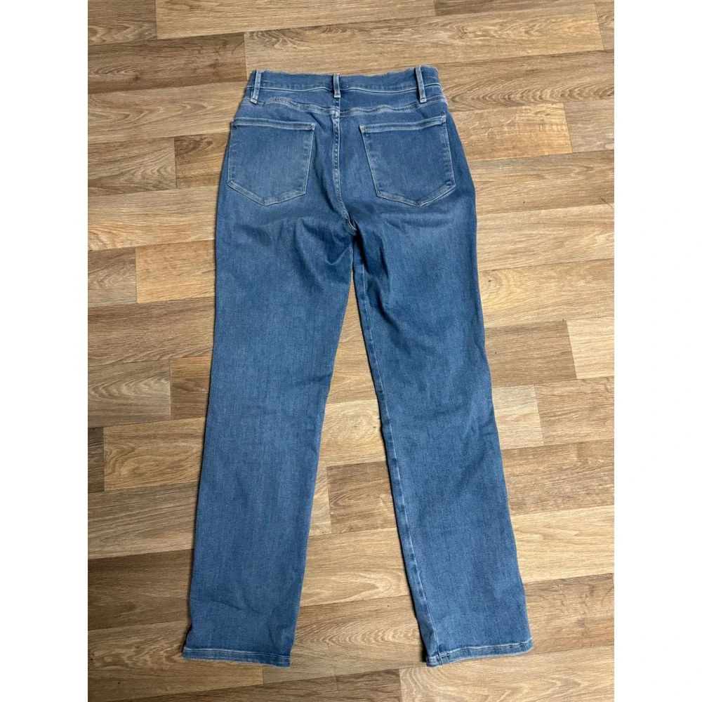 FRAME Le Sylvie Slender Straight High Rise Jeans Medium Blue Size 28 - Picture 4 of 8